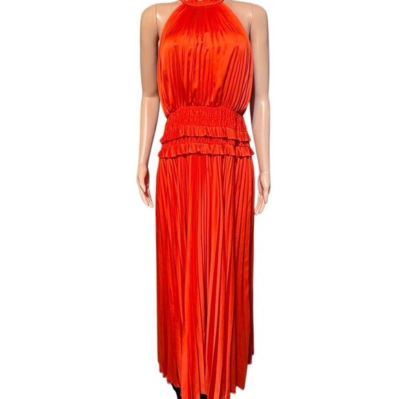 BCBGMaxAzria Dresses & Skirts - BCBGMaxAzria Vibrant Orange Maxi Dress